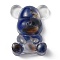 Resin Display Decorations, with Natural Agate Chips Inside, Bear, 53.5~53.8x41~41.5x17.5~21mm