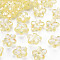 Transparent Acrylic Beads, AB Color, Flower, Yellow, 14.5x15.5x7mm, Hole: 1.8mm, about 657pcs/500g