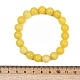 Natural Yellow Jade Bead Stretch Bracelets&nbsp;BJEW-K212-C-038-6
