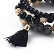 Multi-layered Stretch Bracelets Sets&nbsp;BJEW-H533-01D-2