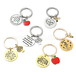 Alloy Enamel & 201 Stainless Steel Keychain&nbsp;KEYC-YW00091-01