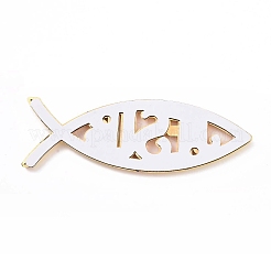 (Defective Closeout Sale: Scratched)Waterproof 3D Jesus Fish ABS Plastic Self Adhesive Stickers&nbsp;AJEW-XCP0002-02