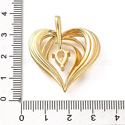 Brass Micro Pave Cubic Zirconia Pendants&nbsp;KK-B128-03G