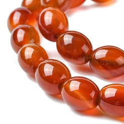 Oval Natural Carnelian Beads Strands&nbsp;G-D622-06-A