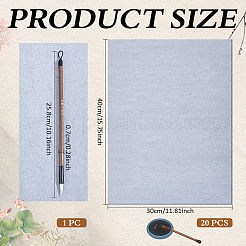 20Pcs Brocade Chinese Calligraphy Brush Water Writing Magic Cloth&nbsp;AJEW-ME0003-28
