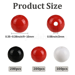 3Colors Opaque Acrylic Beads&nbsp;MACR-SP0001-94C