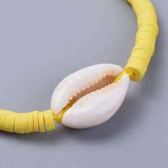 (Jewelry Parties Factory Sale)Handmade Polymer Clay Heishi Beads Braided Bracelets&nbsp;BJEW-JB04318-02