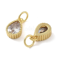 Brass Micro Pave Cubic Zirconia Charms&nbsp;KK-C092-09G