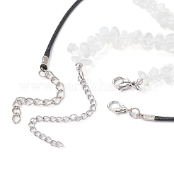 2Pcs 2 Style Opalite Bullet & Alloy Sun Pendant Necklaces Set&nbsp;NJEW-JN04514-01