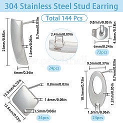 304 Stainless Steel Stud Earring&nbsp;STAS-SC0008-71