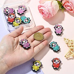 10Pcs 5 Colors Cattle Silicone Focal Beads&nbsp;SIL-CJ0003-01