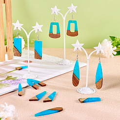 20Pcs 10 Styles Resin & Wood Pendants&nbsp;WOOD-TA0002-67C