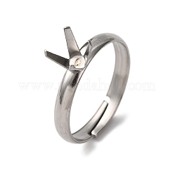 304 Stainless Steel Cuff Ring Components&nbsp;STAS-D372-01P-05