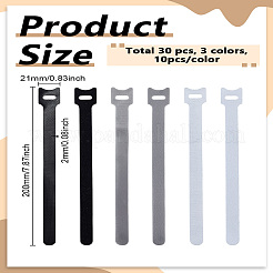 30Pcs 3 Colors Reusable Nylon with Polyester Cable Ties&nbsp;FIND-LP0006-55