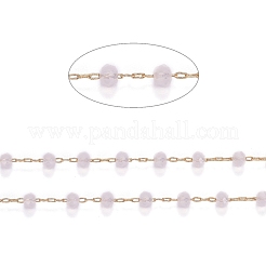 Brass Handmade Faceted Glass Beaded Chains&nbsp;CHC-F012-03A