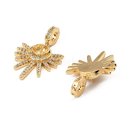 Brass Micro Pave Cubic Zirconia Peg Bails Charms&nbsp;KK-D106-14G
