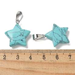 Synthetic Turquoise Pendants&nbsp;G-B127-12P-09