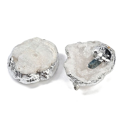 Natural Kyanite & Druzy Agate Geode Pendants&nbsp;G-G162-02P-01