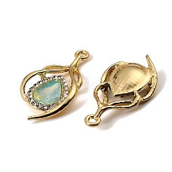 UV Plating Alloy Glass Pendants&nbsp;FIND-K032-37G