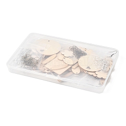DIY Blank Wood Geometry Dangle Earring Making Kit&nbsp;DIY-FS0005-58