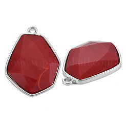Faceted Glass Pendants&nbsp;PALLOY-N167-01-03P-RS