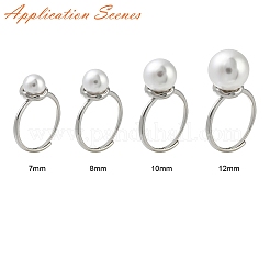 Brass Cup Peg Open Cuff Ring Settings&nbsp;LS-KK-G518-10P-04