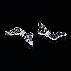 Transparent Clear Acrylic Faceted Wing Beads&nbsp;X-TACR-R1