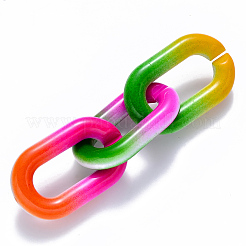 Two Tone Opaque Acrylic Linking Rings&nbsp;OACR-S036-006B-M