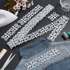 Sew on Ethnic Style Embroidery Flower Polyester Hollow Lace Ribbons&nbsp;OCOR-WH0109-343B