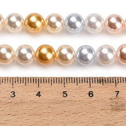 Electroplate Glass Imitation Pearl Beads Strands&nbsp;EGLA-A049-01