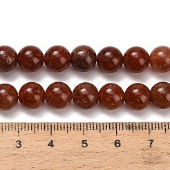 Natural Gold Strawberry Quartz Beads Strands&nbsp;G-F833-R01-8mm-02