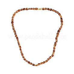Natural Amber Nuggets Beaded Necklaces&nbsp;NJEW-T019-06