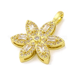 Brass Pendants with Cubic Zirconia&nbsp;KK-D536-09G-01