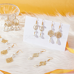 DIY Flower with Imitation Pearl Dangle Earring Making Kits&nbsp;DIY-SC0019-03