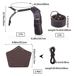 PU Leather with Iron Fencing Sheath&nbsp;AJEW-WH0348-136