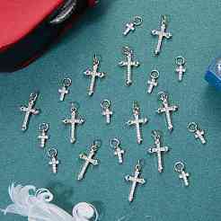 10Pcs Brass Micro Pave Cubic Zirconia Pendants&nbsp;ZIRC-SZ0005-70P