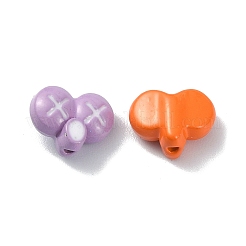 Spray Painted Alloy Beads&nbsp;PALLOY-Q445-15