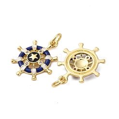 Brass Micro Pave Cubic Zirconia Pendants&nbsp;KK-S525-06G