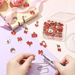 45Pcs 9 Styles Valentine's Day Theme Alloy Enamel Pendants&nbsp;FIND-CJ0003-80