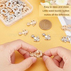 AHADEMAKER 16 Sets 2 Style Alloy Adjustment Waist Tightener Buckle Buttons&nbsp;FIND-GA0002-26