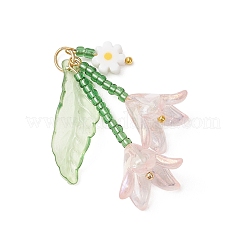 Glass Seed Beaded Pendants&nbsp;PALLOY-MZ01240-02