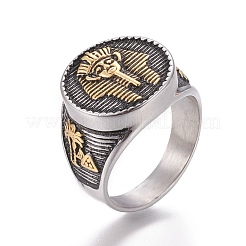 304 Stainless Steel Finger Rings&nbsp;RJEW-E157-15GP