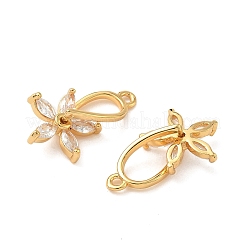 Brass with Clear Cubic Zirconia Pendants&nbsp;KK-B160-23G