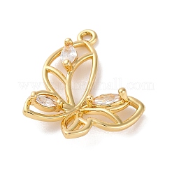 Brass Micro Pave Cubic Zirconia Pendants&nbsp;KK-U042-11G-04