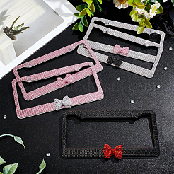 5 Sets 5 Colors Stainless Steel & Arcylic Rhinestone Frames for Licence Plate&nbsp;DIY-WA0001-32B