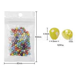 120Pcs Opaque Glass Beads Strands&nbsp;EGLA-YW0001-23