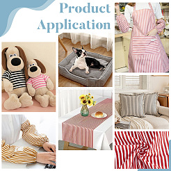 Cotton Fabric with Strip Pattern&nbsp;DIY-PH0037-96C