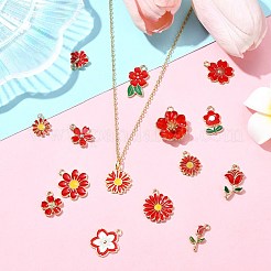 60Pcs 15 Styles Alloy Enamel Pendants&nbsp;ENAM-CJ0006-46