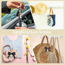 2Pcs 2 Styles Cotton & Iron & Alloy Keychain&nbsp;KEYC-CP0001-24B