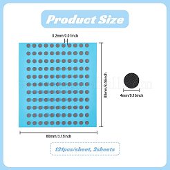 4MM Round Polyester Fiber Remote Control Button Repair Conductive Tape Patch&nbsp;OFST-WH0004-226